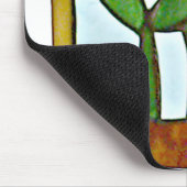 Sonnenblume-Grüntöne Mousepad (Ecke)