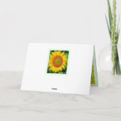 Sonnenblume: Grußkarte Karte (Rückseite)