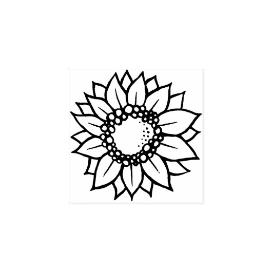 Sonnenblume Gummistempel (Prägung)