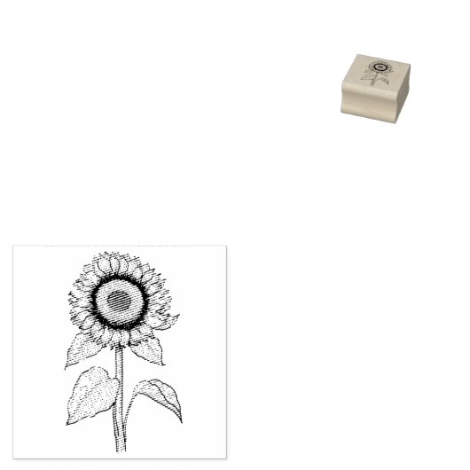 Sonnenblume Gummistempel (Stempel)