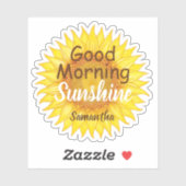 Sonnenblume Guten Morgen Sonnenschein farbenfroh Aufkleber (Blatt)