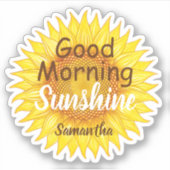 Sonnenblume Guten Morgen Sonnenschein farbenfroh Aufkleber (Vorderseite)