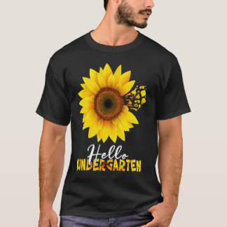 Sonnenblume Hallo Kindergarten Happy Erster Tag de T-Shirt