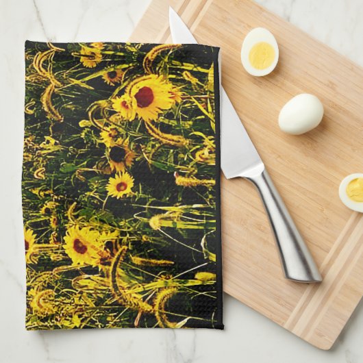 SONNENBLUME Handtuch (Viertel Falte)