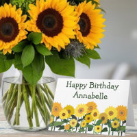 Sonnenblume Happy Birthday Beautiful Personalisier