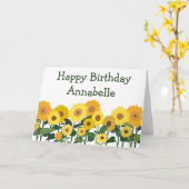 Sonnenblume Happy Birthday Beautiful Personalisier Karte (Gelbe Blume)