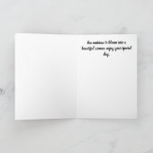 Sonnenblume Happy Birthday Foto Karte (Innenseite)