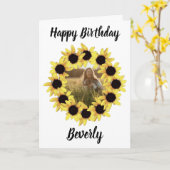 Sonnenblume Happy Birthday Foto Karte (Gelbe Blume)
