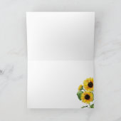 Sonnenblume Happy Birthday Karte (Innenseite)