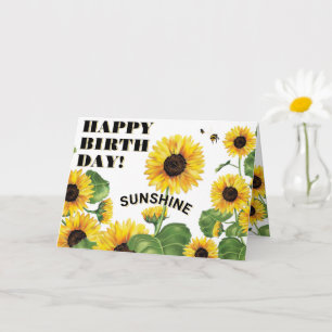 Sonnenblume Happy Birthday Karte