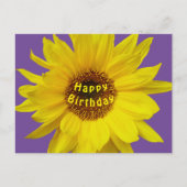 Sonnenblume Happy Birthday Postcard Postkarte (Vorderseite)