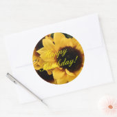 Sonnenblume Happy Birthday Sticker (Umschlag)