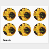Sonnenblume Happy Birthday Sticker (Blatt)