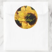Sonnenblume Happy Birthday Sticker (Tasche)