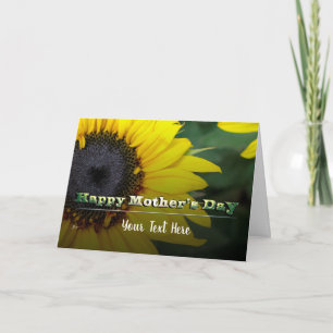Sonnenblume Happy Mother Day Personalisierter Text Karte