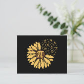 Sonnenblume Happy Pi Day Postkarte (Stehend Vorderseite)