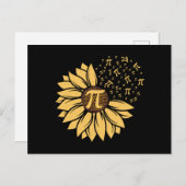 Sonnenblume Happy Pi Day Postkarte (Vorne/Hinten)