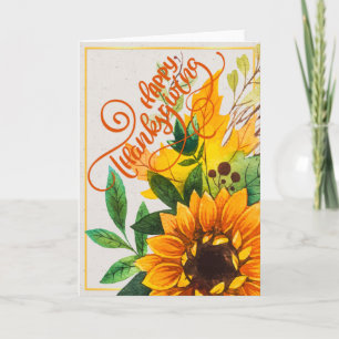 Sonnenblume Happy Thanksgiving Karte