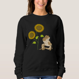 Sonnenblume Hausbesitzer Lizard Reptile florale ge Sweatshirt