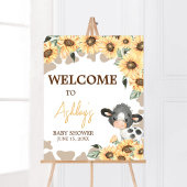 Sonnenblume Heilige Kuh Baby Dusche Empfang Poster