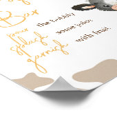 Sonnenblume Heilige Kuh Baby Dusche Mama Osa Bar Poster (Ecke)