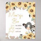 Sonnenblume Heilige Kuh Baby Dusche Mama Osa Bar Poster (Vorne)