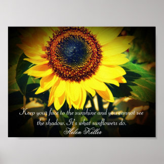 Sonnenblume Helen Keller Zitat: Aufregend Poster