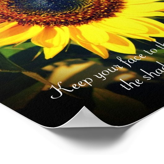 Sonnenblume Helen Keller Zitat: Aufregend Poster (Ecke)