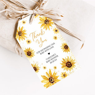 Sonnenblume Herbst Baby Dusche Liebesmarken Geschenkanhänger