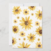 Sonnenblume Herbst Babydusche Einladung (Rückseite)