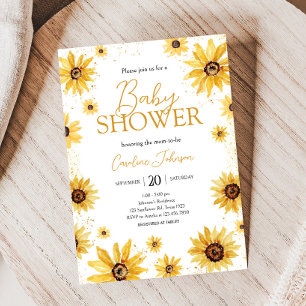 Sonnenblume Herbst Babydusche Einladung