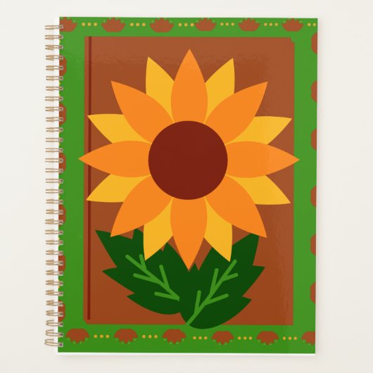 Sonnenblume Herbstfarben Planer (Vorderseite)
