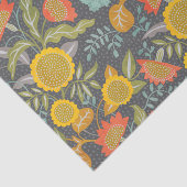 Sonnenblume Herbstgarten Whimsical Botanisch Seidenpapier (Ausschnitt)