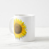 Sonnenblume, Herz innerhalb /Mug-Größe 11oz Kaffeetasse (Vorderseite Links)