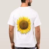 Sonnenblume, Herz innerhalb /white-T - Shirtmodell T-Shirt (Rückseite)
