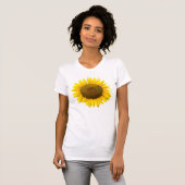 Sonnenblume, Herzinnere/Damen-Unterhemd T-Shirt (Vorne ganz)