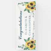 Sonnenblume Herzlichen Glückwunsch Hochzeit Empfan Banner (Vertikal)