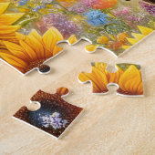 Sonnenblume Highland-Kuh Puzzle (Seite)