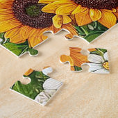 Sonnenblume Highland-Kuh Puzzle (Seite)