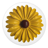 Sonnenblume Hippie Daisy Blume Floral BOHO Gelb Keramikknauf (Vorderseite)