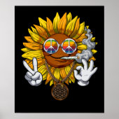 Sonnenblume Hippie Poster (Vorne)