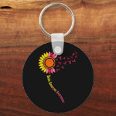 Sonnenblume Hirnaneurysma Aufklärung Monat Unterst Schlüsselanhänger (Vorderseite)