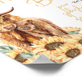 Sonnenblume Hochland Kuh Baby Dusche Mama Osa Bar Poster (Ecke)