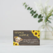 Sonnenblume Hochland Kuh Babydusche Windelwindeln Begleitkarte (Stehend Vorderseite)