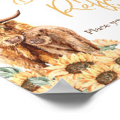 Sonnenblume Hochland Kuh Babydusche Windelwindeln Poster (Ecke)