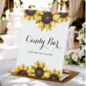 Sonnenblume Hochzeit Candy Bar Pedestal Zeichen Sockelschild
