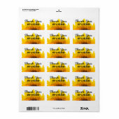 Sonnenblume-Hochzeit danken Ihnen Adressen-Etikett Adressaufkleber (Vorne)