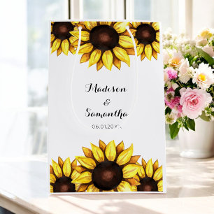 Sonnenblume Hochzeit gelb Mittlere Geschenktüte
