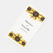 Sonnenblume Hochzeit Gelbe Blume Serviette (Ecke)