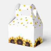 Sonnenblume Hochzeit Gelbe weiße Blüte Geschenkschachtel (Rückseite)